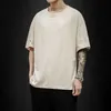 Summer Men's T Shirt Fashion Solid Mens Oversized Hip Hop Short Sleeve Casual Cotton Streetwear op ees 210629