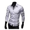 Herr t-shirts piping fit skjortor 5902 muskelskjorta kant ärm lyxklänning casual designer 3 elegant färg long255g