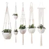 Pendurando Plantador Flowerpot Plant Holder Macrame Plant Hanger Wall Plant Holder Pendurado Cesta de Cesta de Cesta de Flor Varanda Decorações DHL