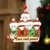 Kerstversiering decor houten familie kinderen xmas hanger tafel decoratie zegen ornamenten