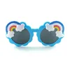 Kinder schöne Süßigkeiten Regenbogen Sonnenbrille Designer runden Rahmen mit soliden Regenbögen niedliche Kinderbrille Großhandel