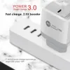 Cargador rápido QC3.0 tipo c 18W 12W 20W PD USB C cargadores de pared UE EE. UU. Reino Unido adaptador para IPhone 12 13 14 Samsung Htc PC teléfono Android