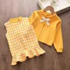 Melario Girls Sweater Dress Otoño Invierno Tops y Princess Outfits Kids Knitted 2Pcs Toddler 211104