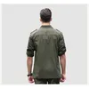 Uniformes militares Tático Camisas Mens Estilo Exército Vestuário Casual Manga Longa Camisetas Camisas De Camuflagem De Algodão Macho CâmO Carga Tops 4xL 210518