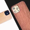 Wood Bamboo Flush Edge Bumper Phone Cases PC Half Body Back Covers for iPhone 5 6 7 8 Plus XS XR 11 Pro Max 12 13 Mini SE2 Sam S20 S21 FE S10 5G S9 S8 S7 Note 9 10 20 Ultra-Blank