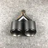 1 Piece Y Model Matte Carbon fiber+Stainless steel Exhaust pipe Nozzles Car universal Akrapovic Muffler Tip Tailpipe