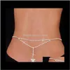 Body Jewelry Drop Delivery 2021 Belly Chains Sexy Model Waist Mosaic Rhinestones Chain Wzfey