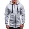 Men's Hoodies & Sweatshirts 2021 Brand Coat Crewneck Solid Zip Up Hoodie Male Tracksuit Fashion Jacket Men Clothing Outerwea