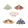 Femmes insectes série vêtements broches papillon papillon modèle goutte d'huile broches en alliage européen lune oeil émail Cowboy sac à dos Badge Jewel268N