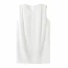 Vooridol mouwloze vintage witte korte rechte jurk vrouwen casual zomer herfst mini jurk feestjurk gewaad 210415