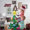 OurWarm 3D DIY Felt Toddler Christmas Tree Year Kids Gifts Toys Artificial Tree Xmas Home Decoration Hanging Ornaments 211104