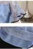 Kvinnor Toppar och blusar Flare Kortärmad Lace Kvinnor Blus Mode Shirt Harajuku Vit Skjortor Damkläder 3546 50 210527