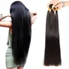 36 38 40 Inch Bundles With Closure Brazilian Straight Human Hair Weave Long Remy Hair Extensions 1/3/4 Bundles With Closure