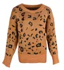 Женские свитера hyelite Fashion Женщина -леопардовый вязаный свитер