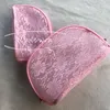 juego de 2 bolsas C bolsa de malla de encaje rosa de moda cremallera de copo de nieve letra impresa maquillaje o estuche de almacenamiento de papelería oficina clásica Lápiz cepillo bolsa regalo VIP