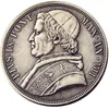 Pièces de monnaie plaquées argent, italie Vatican, états pontificaux, artisanat Scudo (1848 1853 1854), accessoires de décoration pour la maison