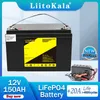 LiitoKala Lifepo4 12.8V 12V 150AH bateria 100A BMS para 1200W Barcos Armazenamento de energia solar carrinhos de golfe RV inversor 14.6V carregador baterias de polímero de lítio