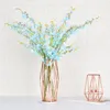 ガラス花瓶フラワーポットゴールドボトル錬鉄製工芸品装飾幾何学的形状花瓶卓上型装飾アレンジメント