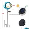 Decoraties Patio, gazon Home Gardenolar Energy Moon Crackle glasbol metalen licht Zonne -verlichting Tuinpad Decoratief voor buitenba