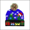 Boinas Sombreros Gorras Sombreros, bufandas Guantes Accesorios de moda Sombrero de Navidad LED Trui Gorro usado Light Up Brass Presente para niños Navidad 2021 Y