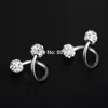 기타 1pcs/5pcs Crystal Double Balls Twisted Helix Lage Earring Piercing Body Jewelry Gauge 18G S EAR Labret Ring Steel8921009