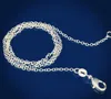 Collana a catena rolo in argento sterling 925 per ciondolo donna, misura 1mm 16 18 20 22 24 pollici, moda donna argento VELOCE VELOCE