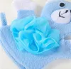 new 4Colors Animals Style Showers Sponge Towels Cute Children Baby Shower Bath Towel Bathing Wash Cloth Body Scrub Glove Bathings EWF5947