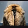 Men's Fur & Faux Man's Warm Thick Loose Artificial Raccoon Coat,Fashion Long Big Jaqueta Outwear For Winter Drop