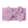 Bébé Noeud Bandeau Filles gros arc bandeaux Élastique Bowknot bandeaux Turban Solide Chapeaux Tête Wrap Bande De Cheveux Accessoires 11styles ZC650