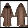 Thema-kleding Halloween Kostuums Middeleeuwse Renaissance Mens Dames Kind Dood Hooded Kostuum Accessoires Cosplay Cloak Cape Drop Delive