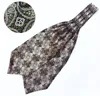 Vintage män paisley bröllop formell cravat brittisk stil gentleman polyester silke casual halsduk slips