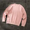 Effen kleur vrijetijdskleding van hoge kwaliteit paar Sweatshirt retro Street heren Pullover fashion hoodless trui met lange mouwen Europese en Amerikaanse merken