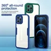 Étuis de protection d'écran intégrés à 360 degrés tout compris TPU PC robuste pour iPhone 15 14 13 12 11 Pro Max XR XS X 8 Plus Samsung S21 FE S22 S23 Ultra A20 A30 A51 A71 A10S A20S