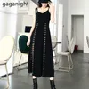 Harajuku Vrouwen Twee Stukken Set Cool Streetwear Girls Black Suits Sexy Lange Jurk Crop Hoodies High Split Outfits 210601