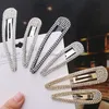 Eenvoudige kristal haarclip zilvergousteloze clips clips bobby pin voor vrouwen mode sieraden wil en zandcadeau