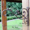 4 Pieces Decorative Wall Hook Wrought Iron Bracket Garden Decorations for Hanging Plants Lantern Birdcage Flower Pots Metal Hanger289u