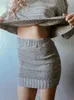 Зимний вязаный женский костюм две части юбка набор женщин одежда ROPA MUJER CONVUNTO FEMININO CONVUNTOS DE VETEMENT FEMME 220302