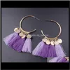 Dangle & Chandelier Jewelrystatement Tassel Gold Color Round For Women Wedding Long Fringed Earrings Jewelry Gift Ps0624 Drop Delivery 2021 G