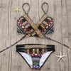 Sexig Bandage Aztec Biquini String Strappy Swim Wear Baddräkt Baddräkt Beachwear Badkläder Kvinnor Brazilian Bikini 210407