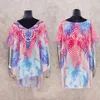 Boho vestido de algodão túnica coverps de praia para mulheres pareo de plage banho de maiô cobertura de sarongs swimwear kaftan # q801 210420