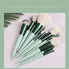 makeup brushes set-The Matcha green 13pcs cosmestic brushes-foundation&powder&blush fiber beauty pens-make up tool J049