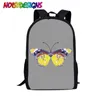 أكياس مدرسية noisydesigns الملونة فراشة حقيبة الفتيان الفتيات الفتيات daypack للرجال النساء سفر محمول mochilas موهير