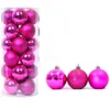 24 pcs 3cm 4cm Bolas de árvore de Natal pendendo bola de pingente pequeno ornamento bauble para festa de casamento decoração home