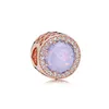 925 Sterling Silber Herz Legierung Opal rosa blau Serie Perlen passen Pandora 3mm Armbänder DIY Anhänger Charm Schmuck