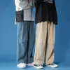 Pantaloni casual primaverili Pantaloni da uomo retrò giapponesi in velluto a coste Pantaloni sportivi da uomo larghi e dritti in vita elastica 211201