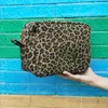 Canvas Leopard kosmetiska väskor GA Warehouse Cheetah Makeup Bag Anpassade toalettartiklar med dragkedja Domil106-387