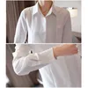 Klassieke chiffon blouse vrouwelijke vrouwen shirt elegante witte losse lange mouwen shirts dame eenvoudige stijl tops kleding Blusas 10857 210521