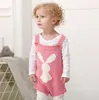 Tricoté bébé barboteuses lapin infantile filles combinaisons sans manches enfant en bas âge garçon tenue hiver nouveau-né escalade vêtements Boutique bébé vêtements 4927