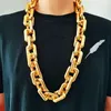 Цепи Акриловое ожерелье громоздкое хип -хоп толстый большой цепный гот -стиль мужчины женские ювелирные украшения подарки на Хэллоуин Пластиковые аксессуары