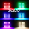 T10 RGB 5050 36SMD Auto LED Pilot Pilot Samochodowy Panel Wnętrze Reading Dome Festoon BA9S Adapter DC 12V światło